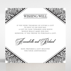 Paper Ace of Spades wedding stationery gift registry enclosure invite card design