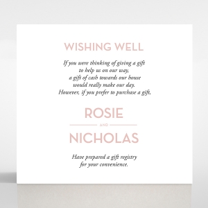 Pink Chic Charm Paper wedding gift registry invite card design