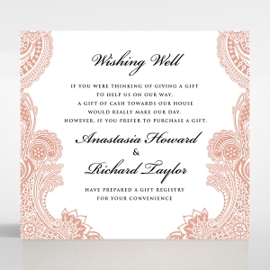 Regal Charm Letterpress gift registry invite card design