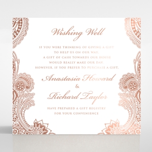 Regal Charm Letterpress with foil gift registry invitation