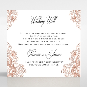 Royal Embrace wishing well invitation card design