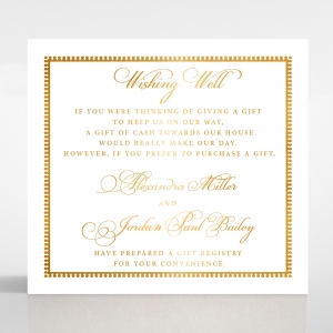 Royal Lace with Foil wishing well stationery card design