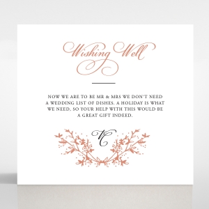 Secret Garden wedding gift registry enclosure card design