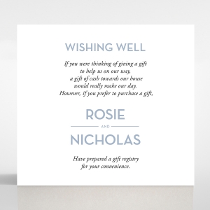 Silver Chic Charm Paper wedding gift registry enclosure card design