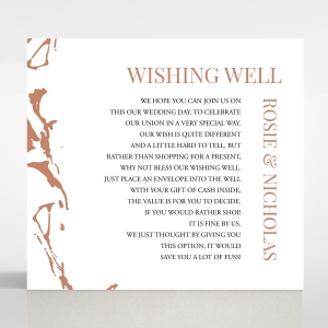 Stonework wishing well enclosure stationery invite card