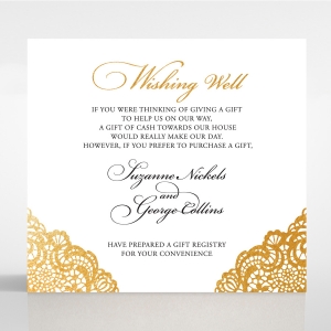 Vintage Prestige with Foil wedding stationery wishing well invitation